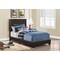 Monarch Specialties Bed, Twin Size, Platform, Bedroom, Frame, Upholstered, Pu Leather Look, Wood Legs, Brown I 5910T - alternate 4